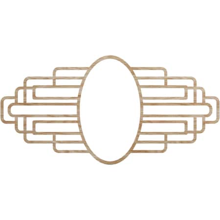 Ekena Millwork Elizabeth Wood Fretwork Pierced Ceiling Medallion, Red Oak, 40"W x 20"H x 11"IW x 19"IH x 3/8"T CMWP40X20X0375EBRO